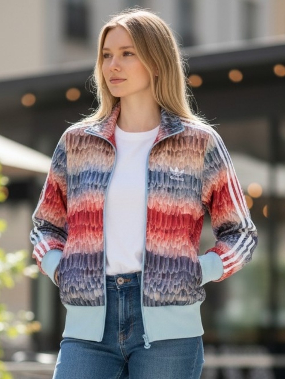 Adidas x Farm Rio Collab - Rare Feather Print Track Jacket - Women’s Xsmall